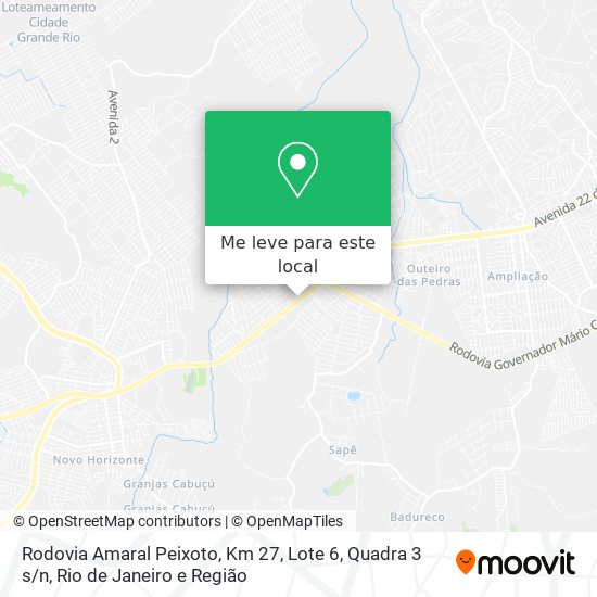 Rodovia Amaral Peixoto, Km 27, Lote 6, Quadra 3 s / n mapa