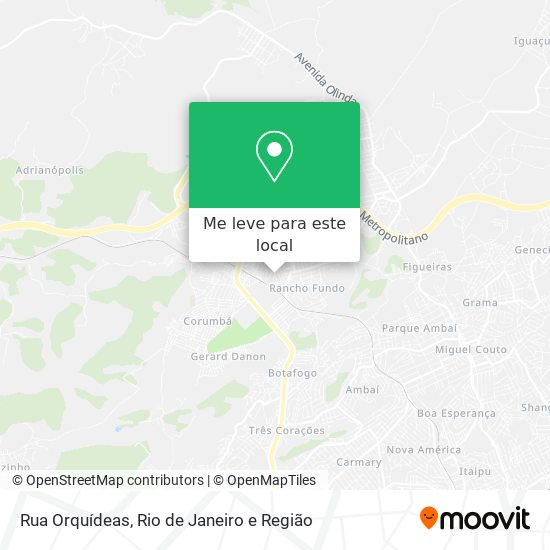 Rua Orquídeas mapa