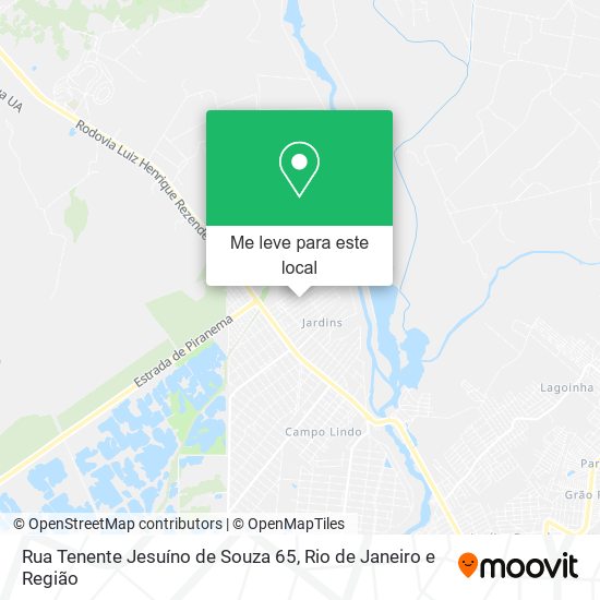 Rua Tenente Jesuíno de Souza 65 mapa