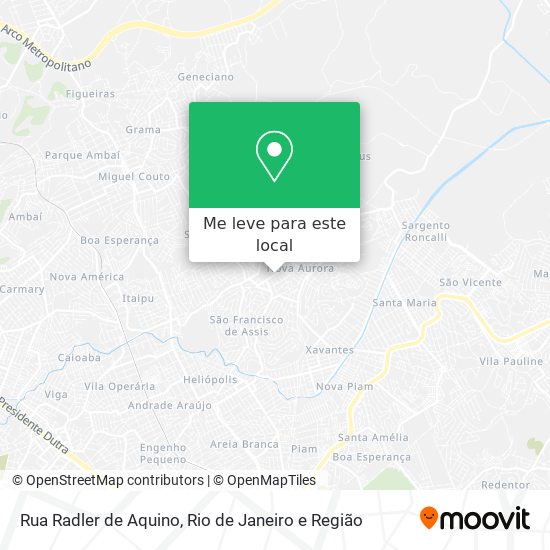 Rua Radler de Aquino mapa