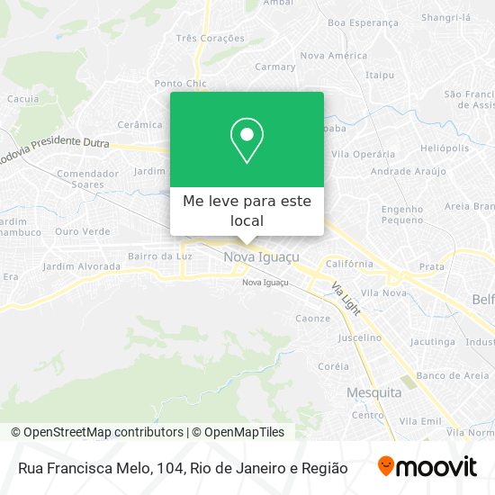 Rua Francisca Melo, 104 mapa