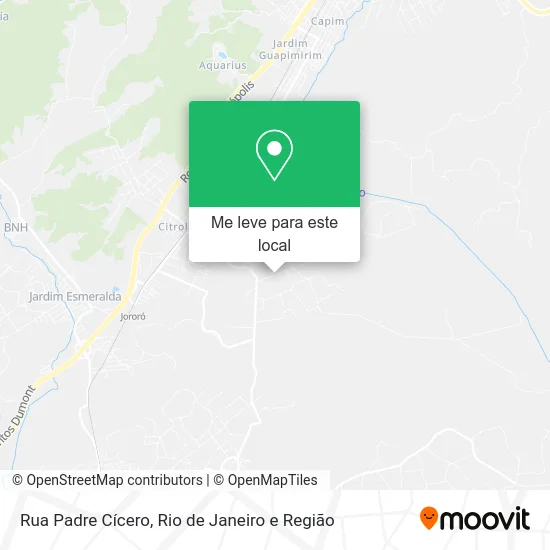 Rua Padre Cícero mapa