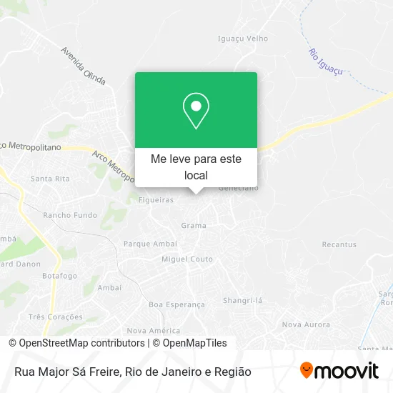 Rua Major Sá Freire mapa