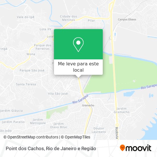 Point dos Cachos mapa