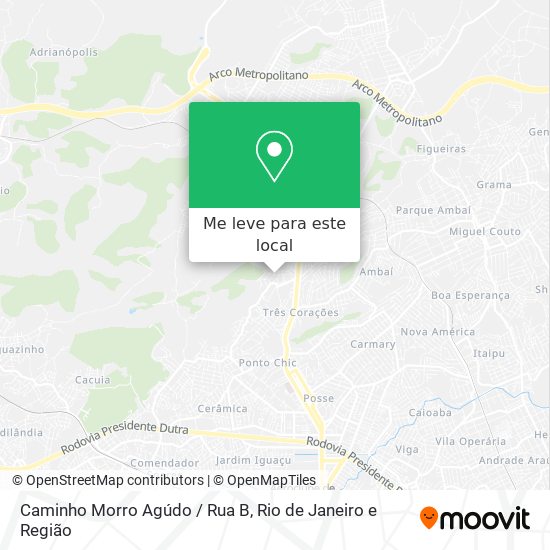 Caminho Morro Agúdo / Rua B mapa