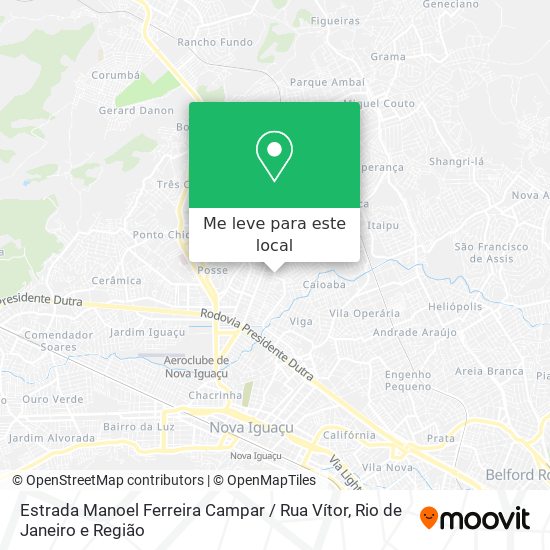 Estrada Manoel Ferreira Campar / Rua Vítor mapa