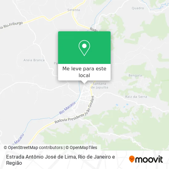 Estrada Antônio José de Lima mapa