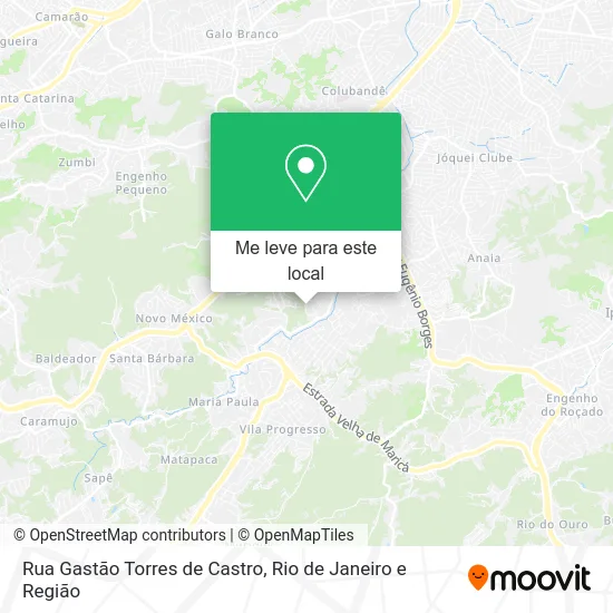 Rua Gastão Torres de Castro mapa