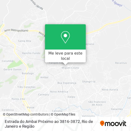 Estrada do Ambaí Próximo ao 3816-3872 mapa