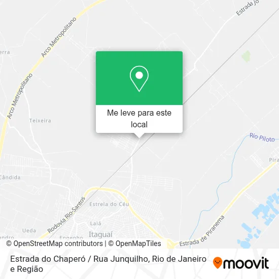 Estrada do Chaperó / Rua Junquilho mapa
