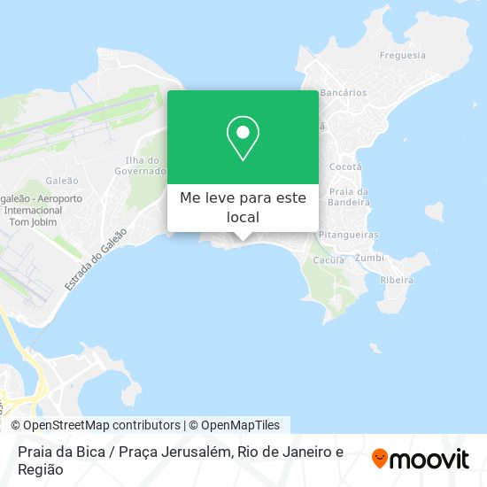 Praia da Bica / Praça Jerusalém mapa