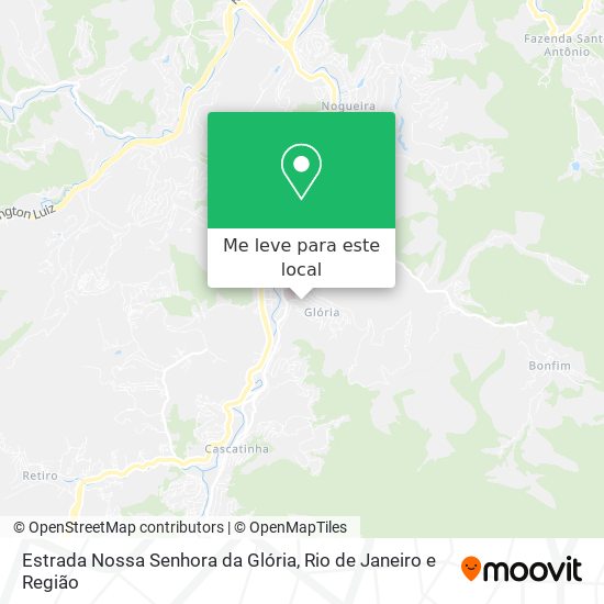 Estrada Nossa Senhora da Glória mapa