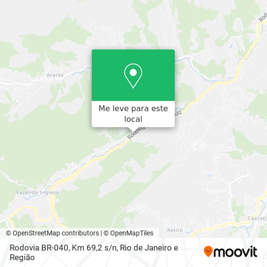 Rodovia BR-040, Km 69,2 s/n mapa