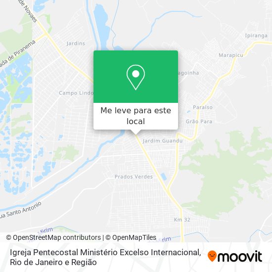 Igreja Pentecostal Ministério Excelso Internacional mapa