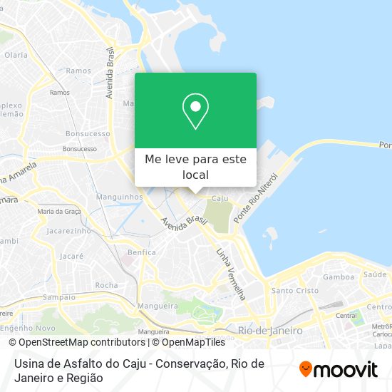 Usina de Asfalto do Caju - Conservação mapa