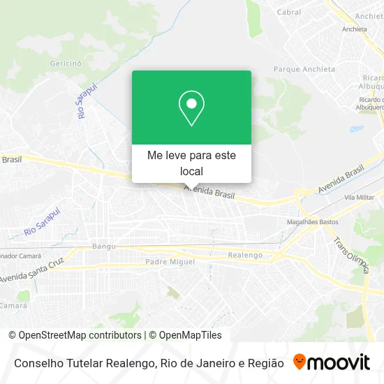 Conselho Tutelar Realengo mapa
