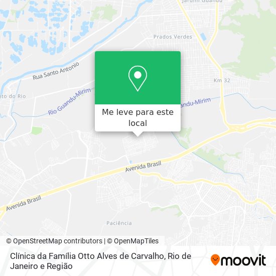 Clínica da Família Otto Alves de Carvalho mapa