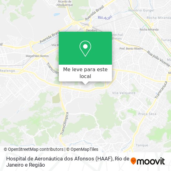 Hospital de Aeronáutica dos Afonsos (HAAF) mapa