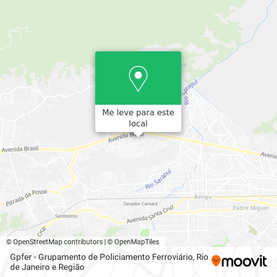 Gpfer - Grupamento de Policiamento Ferroviário mapa
