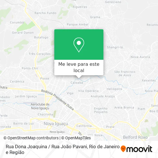Rua Dona Joaquina / Rua João Pavani mapa