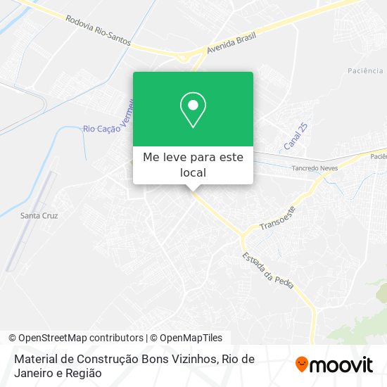 Material de Construção Bons Vizinhos mapa