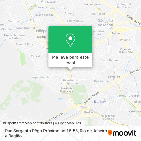 Rua Sargento Rêgo Próximo ao 15-53 mapa