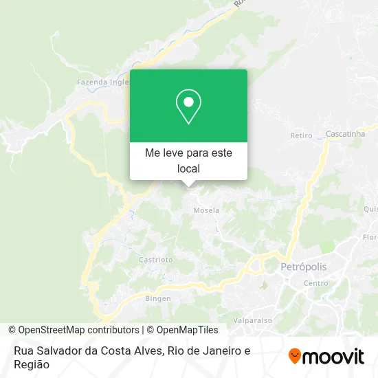 Rua Salvador da Costa Alves mapa