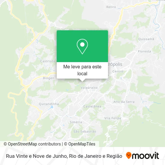 Rua Vinte e Nove de Junho mapa