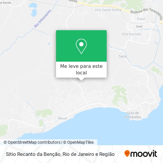 Sítio Recanto da Benção mapa