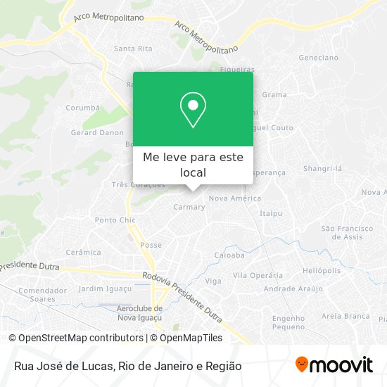 Rua José de Lucas mapa