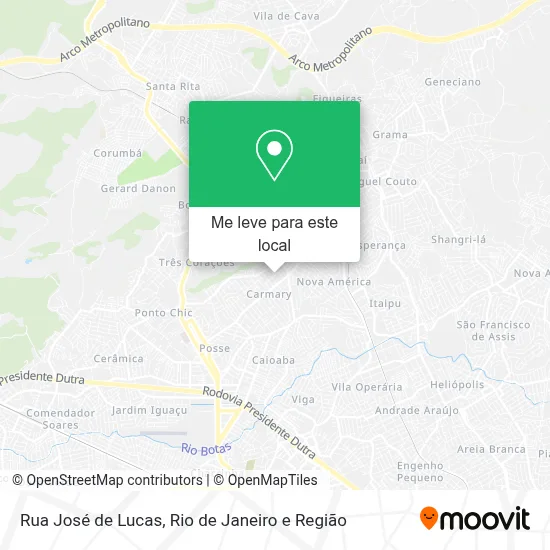 Rua José de Lucas mapa