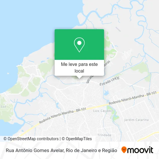 Rua Antônio Gomes Avelar mapa