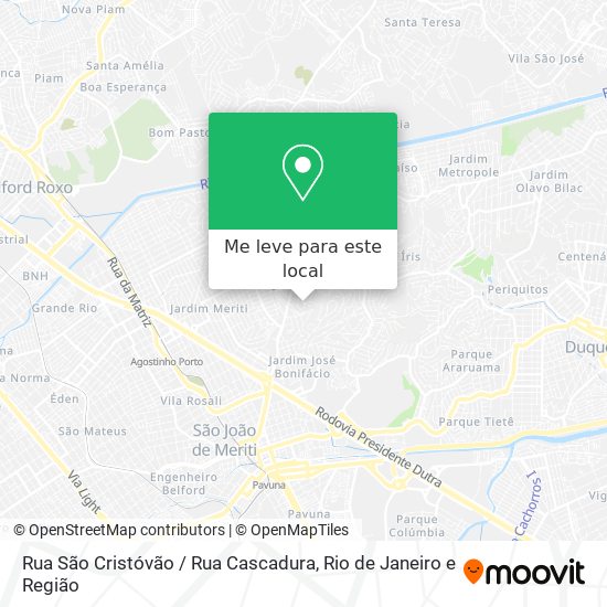 Rua São Cristóvão / Rua Cascadura mapa