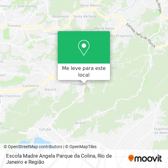 Escola Madre Angela Parque da Colina mapa
