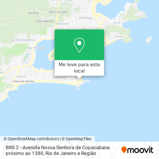 BRS 2 - Avenida Nossa Senhora de Copacabana próximo ao 1380 mapa