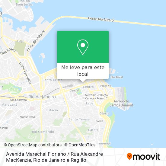 Avenida Marechal Floriano / Rua Alexandre MacKenzie mapa