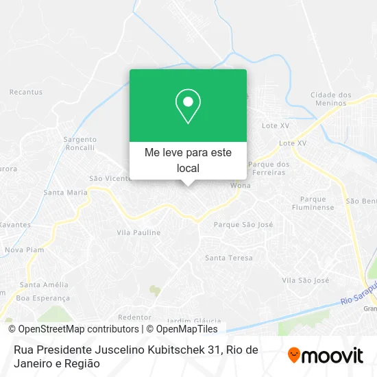 Rua Presidente Juscelino Kubitschek 31 mapa