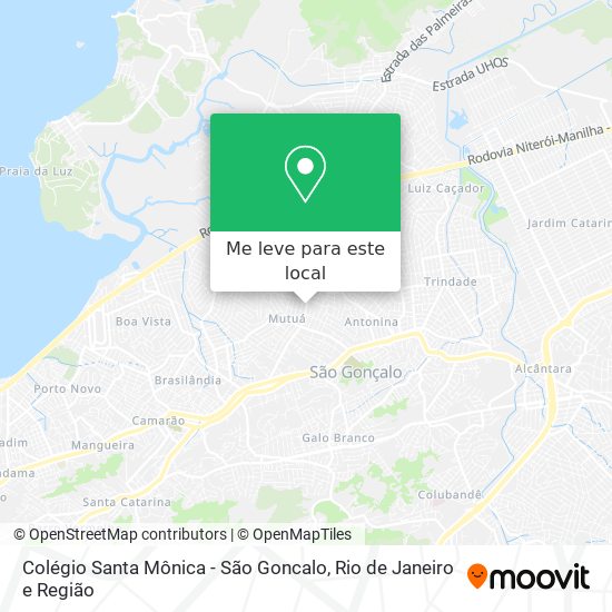 Colégio Santa Mônica - São Goncalo mapa