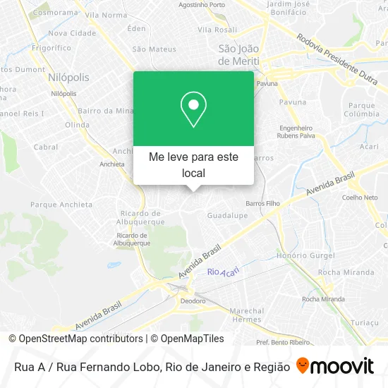Rua A / Rua Fernando Lobo mapa