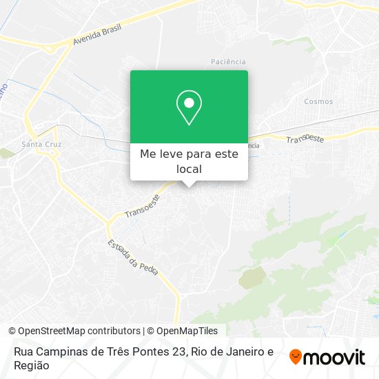 Rua Campinas de Três Pontes 23 mapa