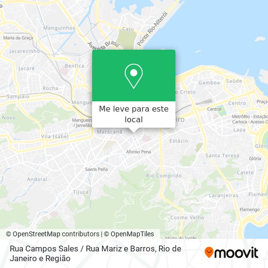 Rua Campos Sales / Rua Mariz e Barros mapa
