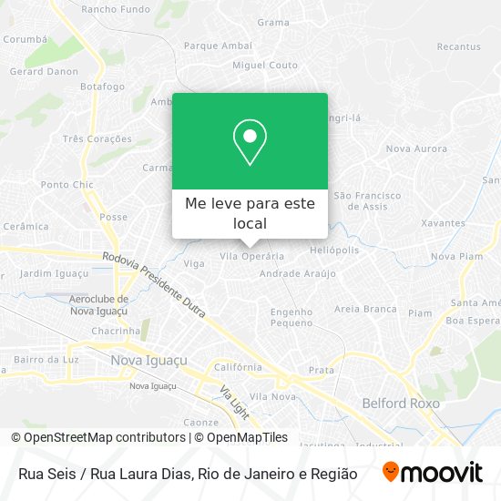 Rua Seis / Rua Laura Dias mapa
