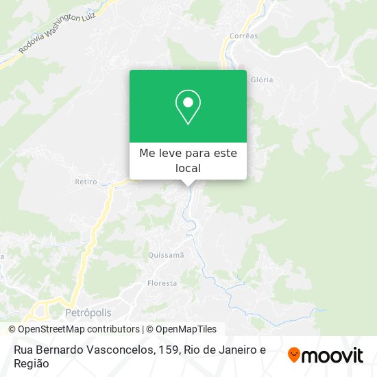 Rua Bernardo Vasconcelos, 159 mapa