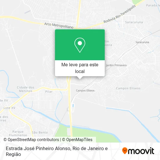 Estrada José Pinheiro Alonso mapa