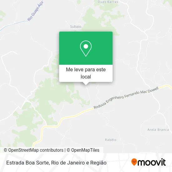 Estrada Boa Sorte mapa