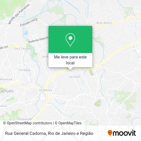 Rua General Cadorna mapa