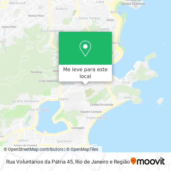 Rua Voluntários da Pátria 45 mapa