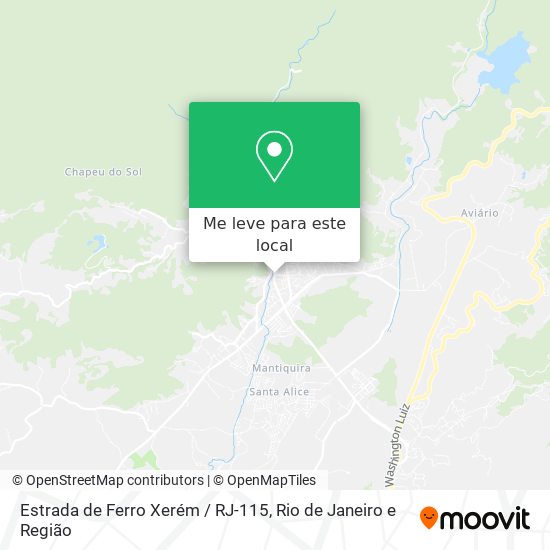 Estrada de Ferro Xerém / RJ-115 mapa