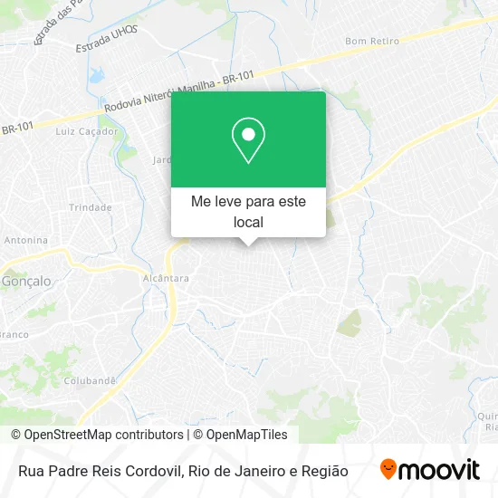 Rua Padre Reis Cordovil mapa