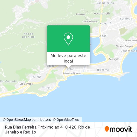 Rua Dias Ferreira Próximo ao 410-420 mapa